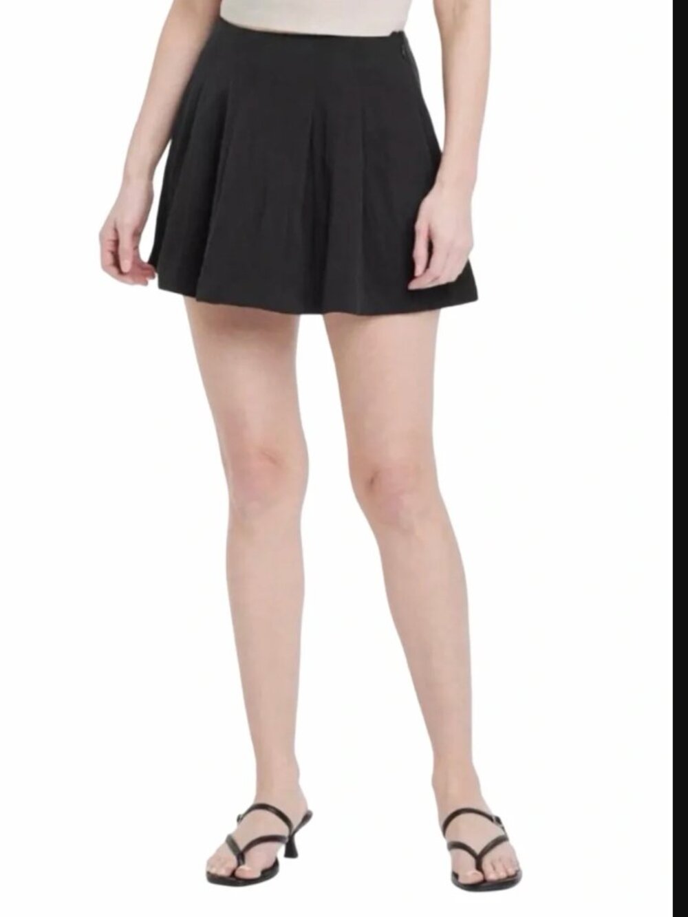 a new day Black Pleated Skort